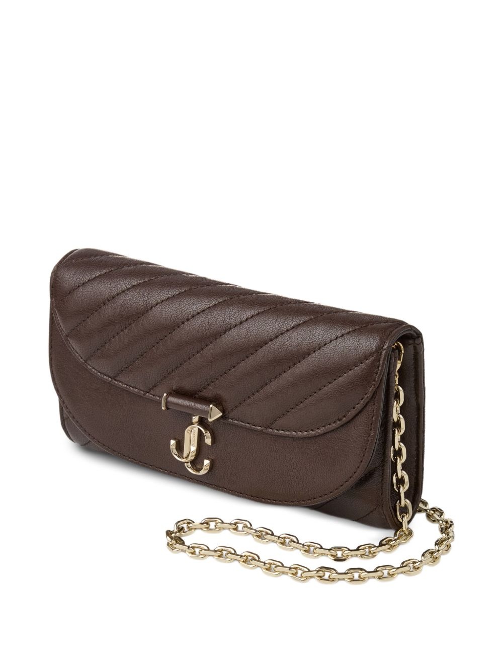 Curve quilted clutch bag - 3