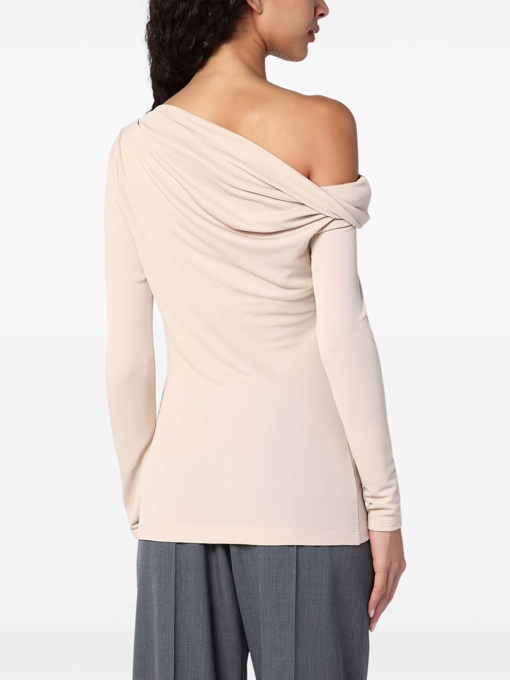 asymmetric draped top - 3