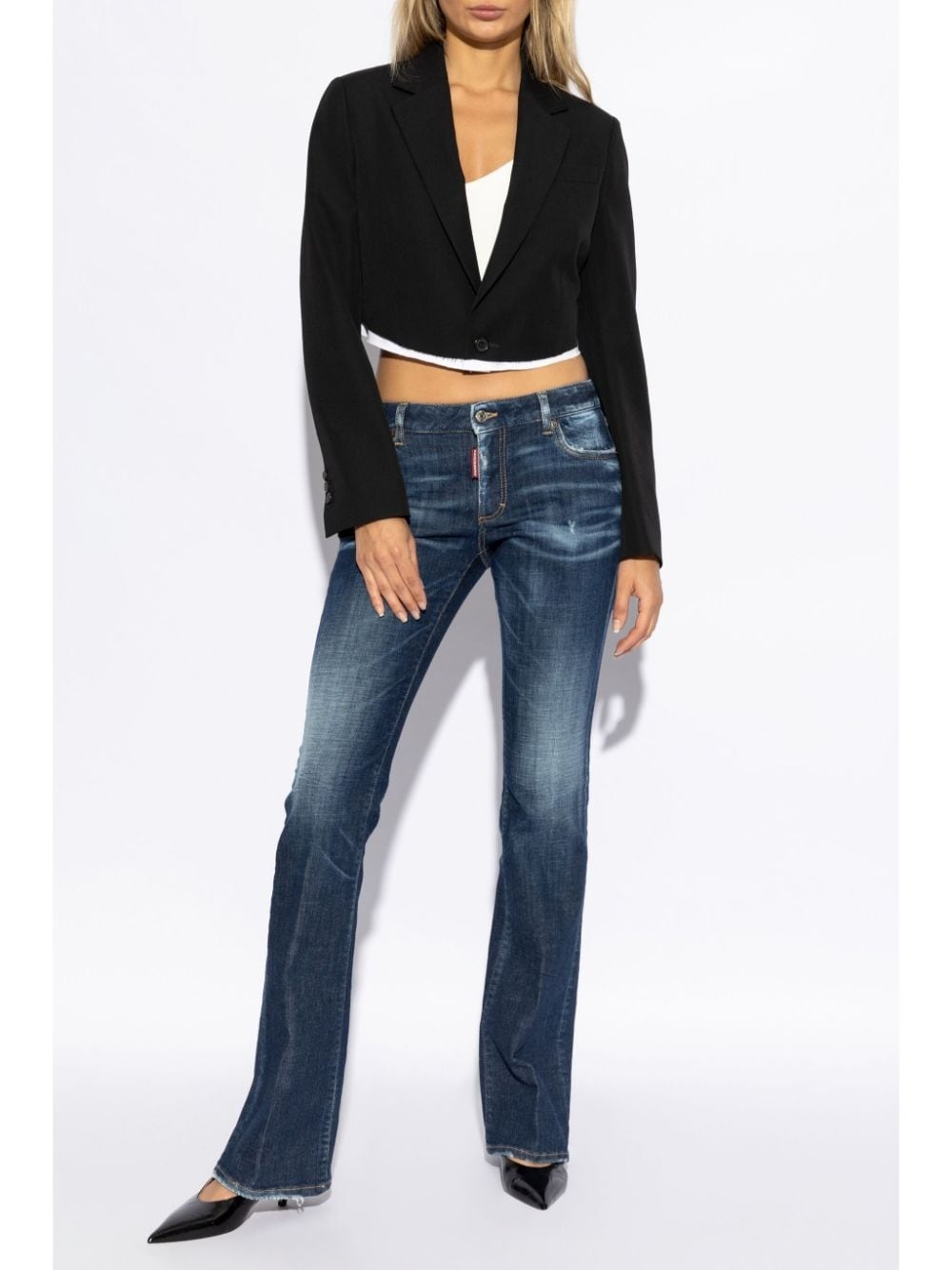 mid-waist flared jeans - 2