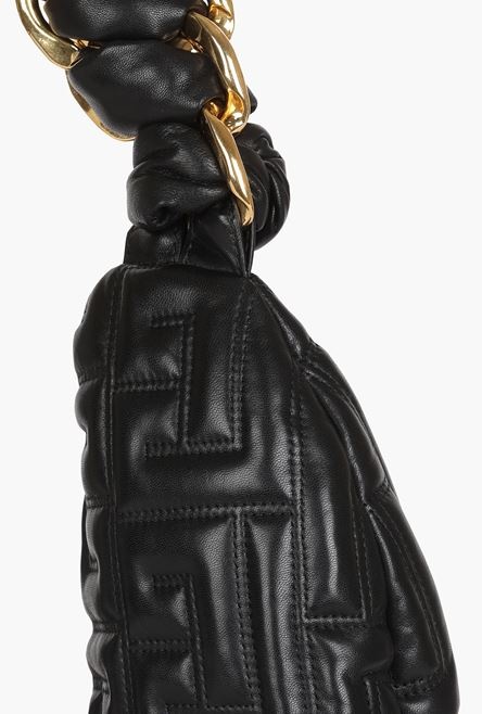 Black quilted leather Pillow Hobo bag - 7