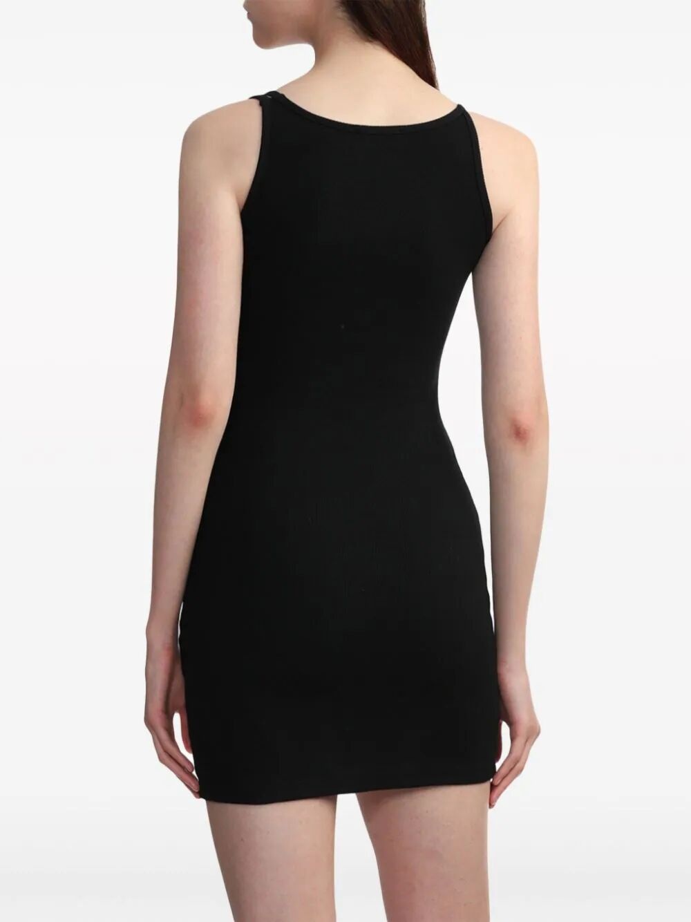 Short ribbed dress with off logo - 4
