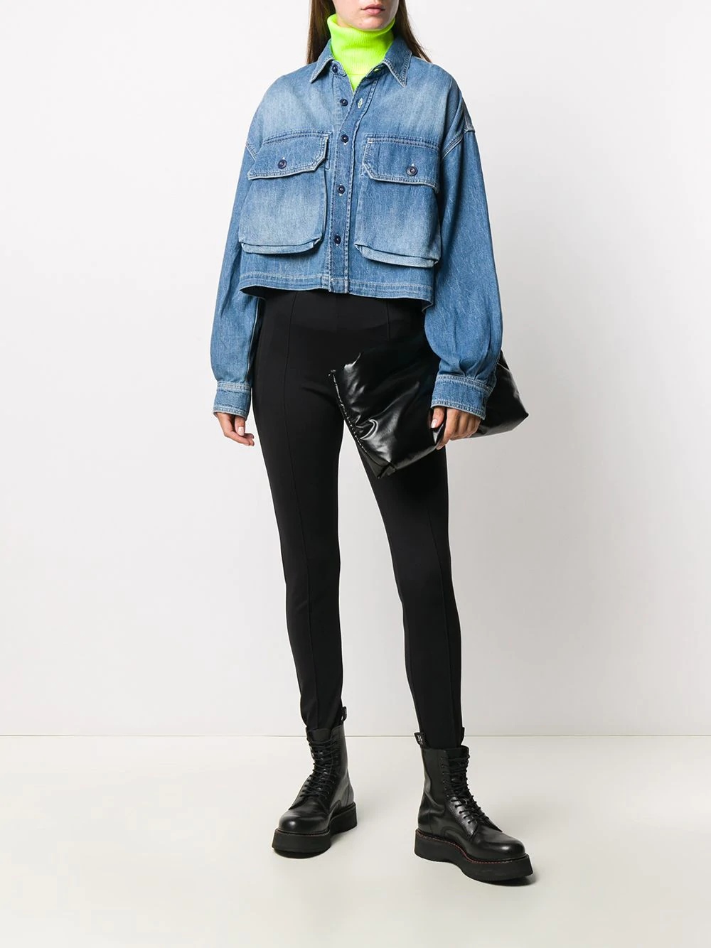 front pockets denim jacket - 2