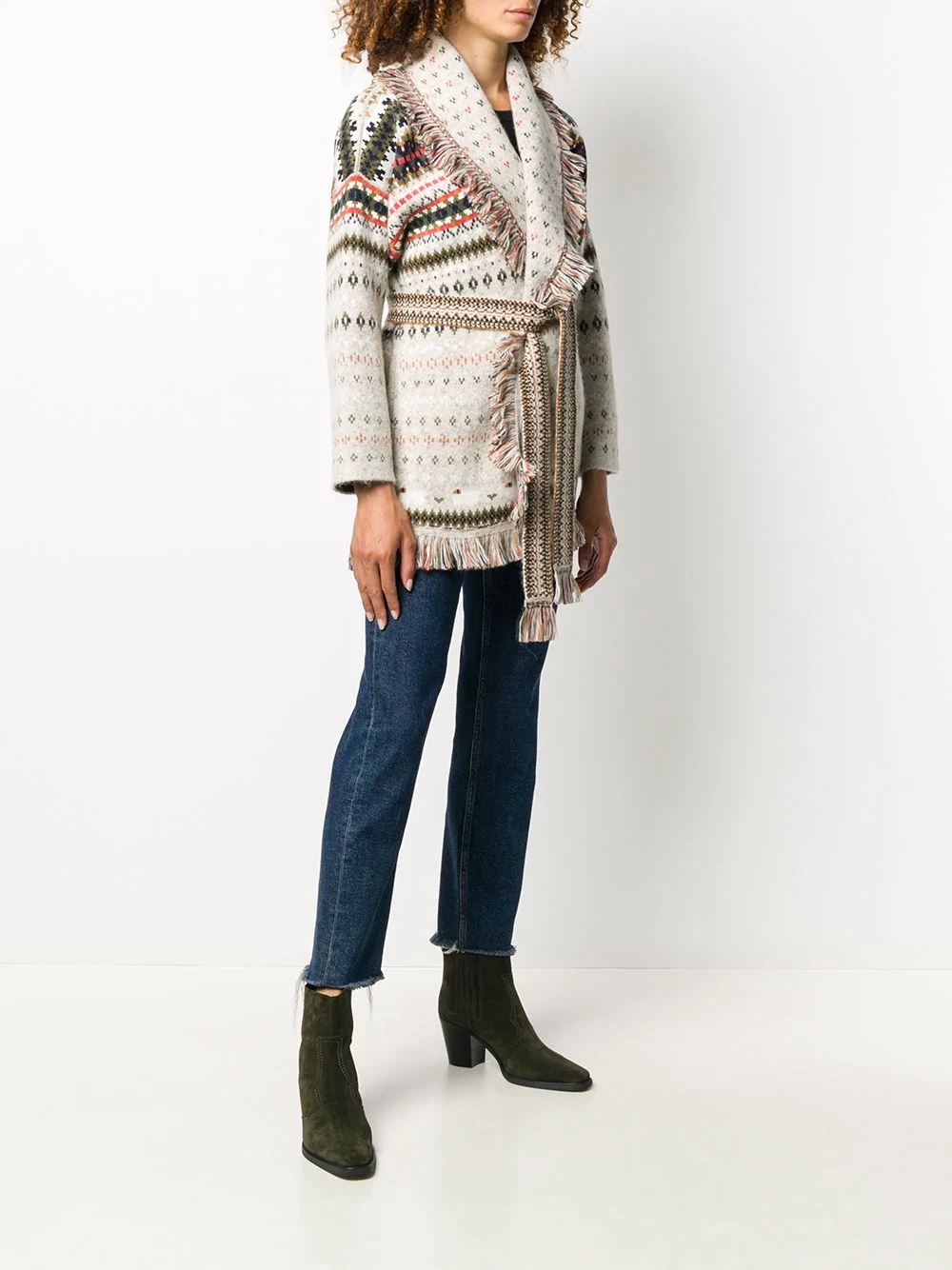 fair isle cashmere cardigan - 3