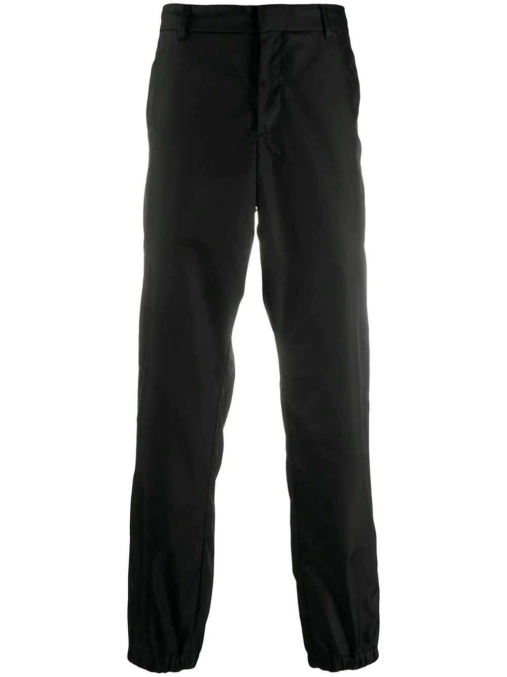 straight-leg gathered ankle trousers - 1