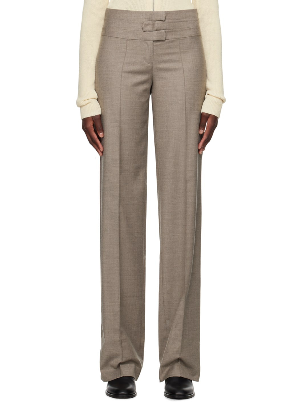 Taupe Tullia Trousers - 1