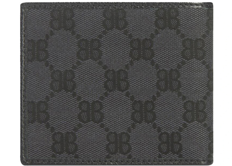 GUCCI Gucci x Balenciaga The Hacker Project Bi-Fold Coin Wallet Black outlook