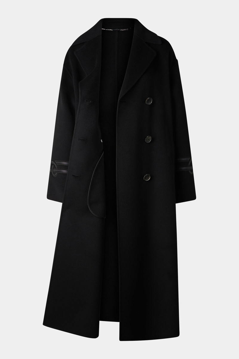 Terese Double-Faced Wool Coat in Black 2