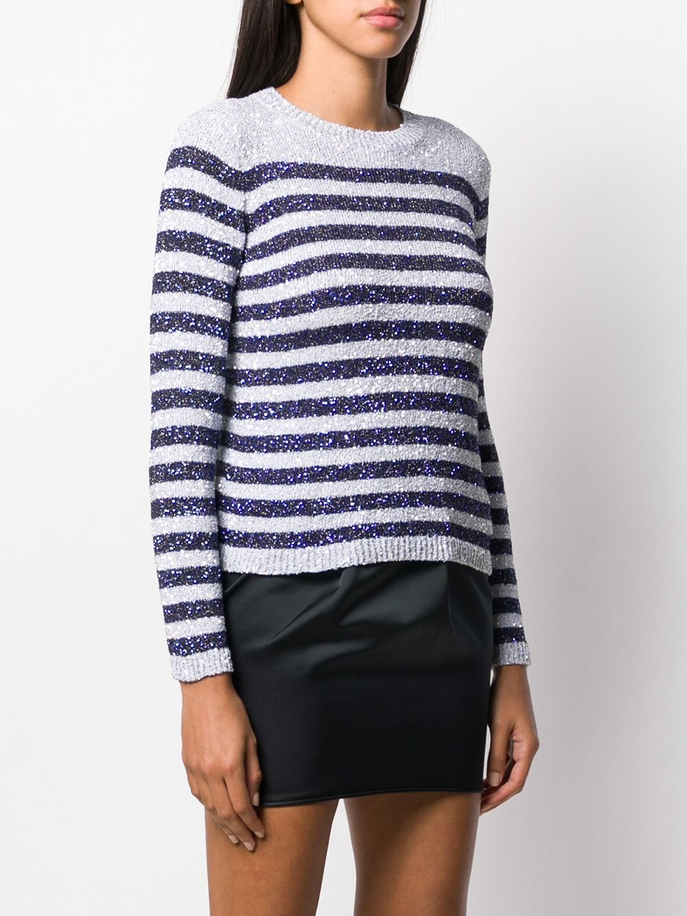 sequinned striped jumper - 3