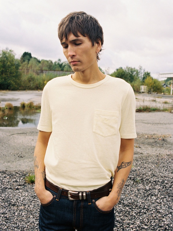 Ricky Embo Pocket T-Shirt Ecru - 2