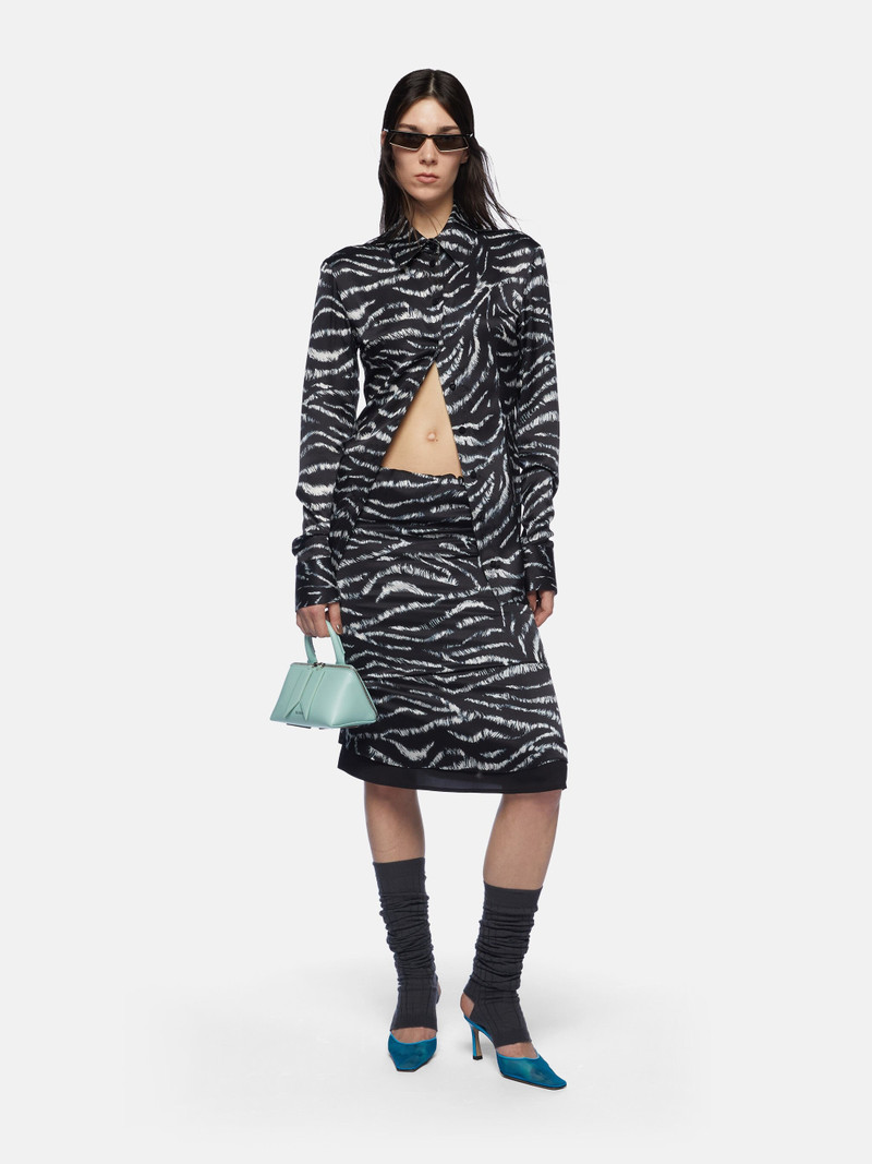 THE ATTICO BLACK AND WHITE MIDI SKIRT outlook