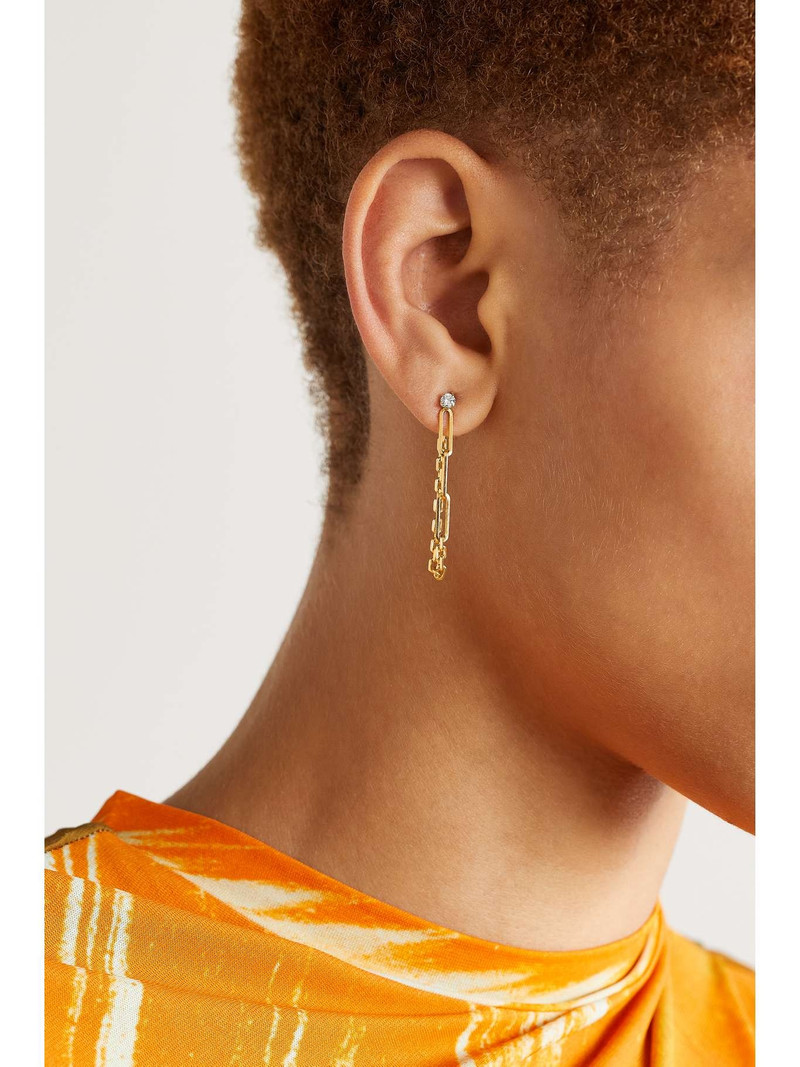 Yvonne Léon 18-karat gold diamond single earring outlook