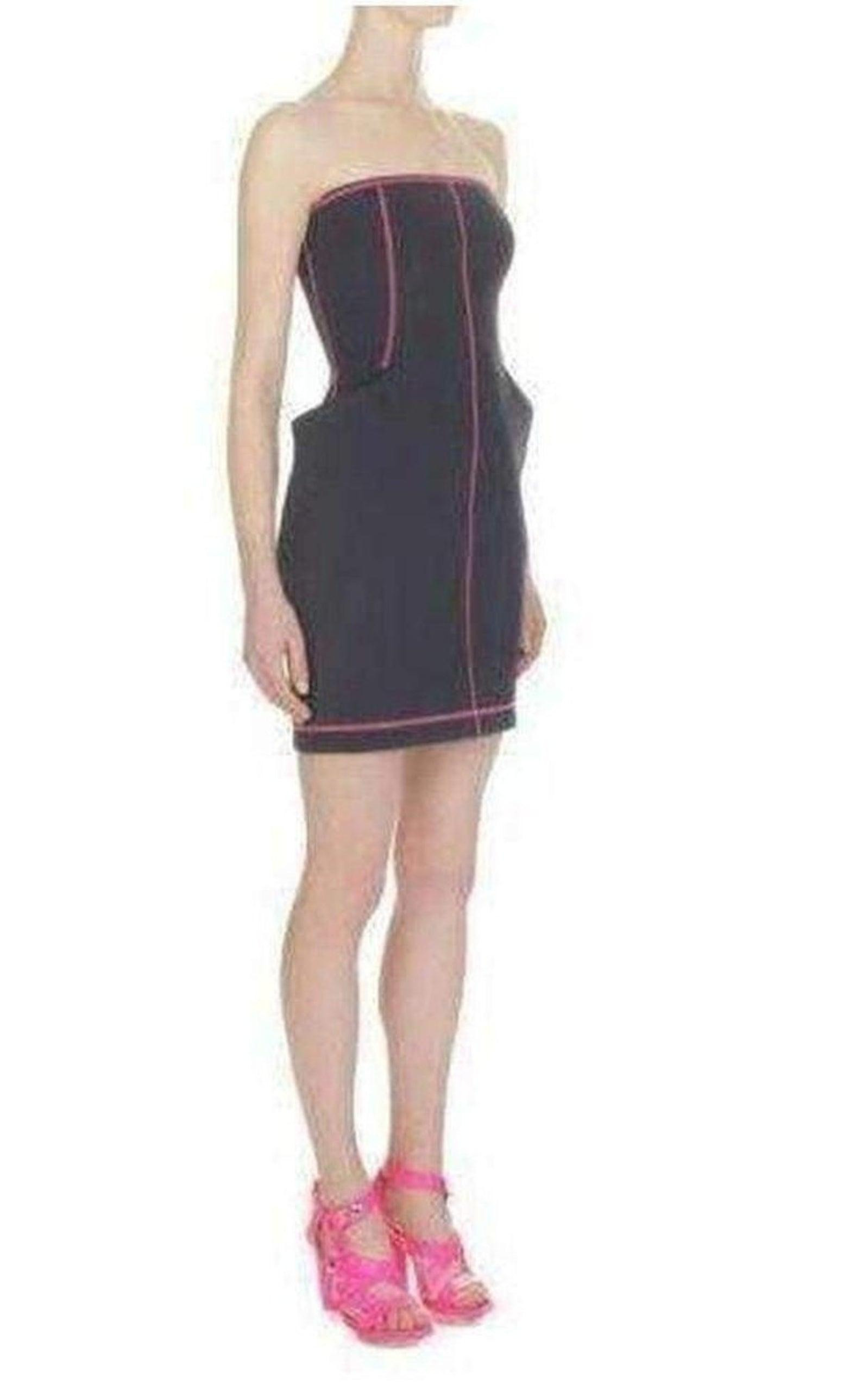 McQ - Alexander McQueen - Navy Scuba Bustier Dress - 3