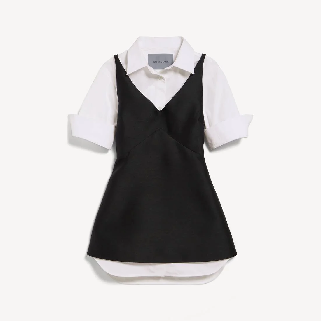 Women's Hybrid Shirt Dress in Black - 1