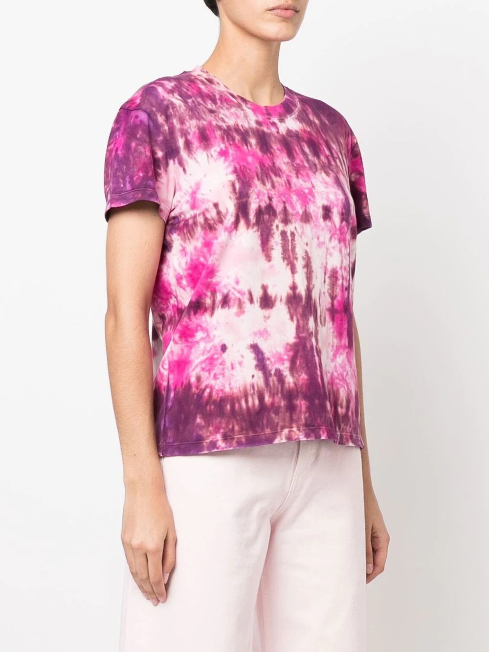 tie dye-print cotton T-shirt - 3