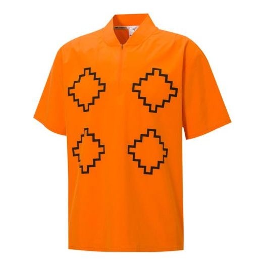 PUMA x Pronounce Graphic V Neck Short Sleeve T-Shirt 'Orange Black' 532153-29 - 1