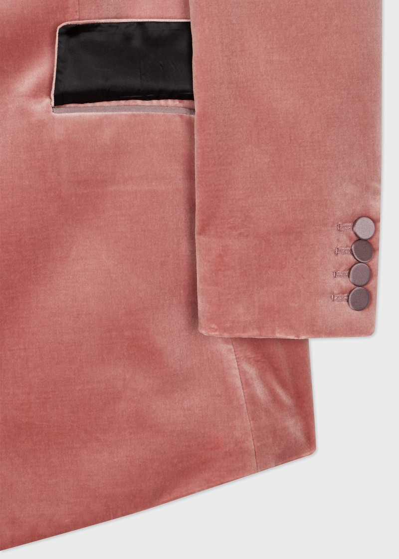 Paul Smith Women's Pink One-Button Velvet Blazer outlook