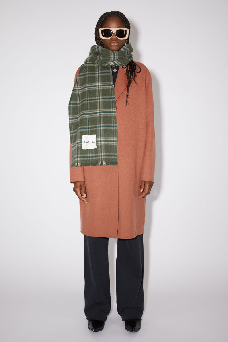 Acne Studios Plaid cashmere scarf - Forest green outlook