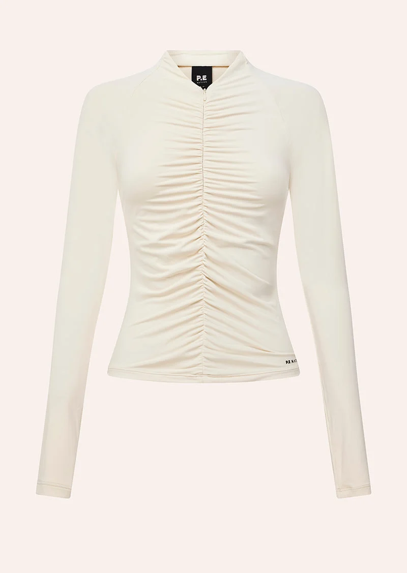 OFF DUTY LONG SLEEVE TOP IN WHISPER WHITE - 1