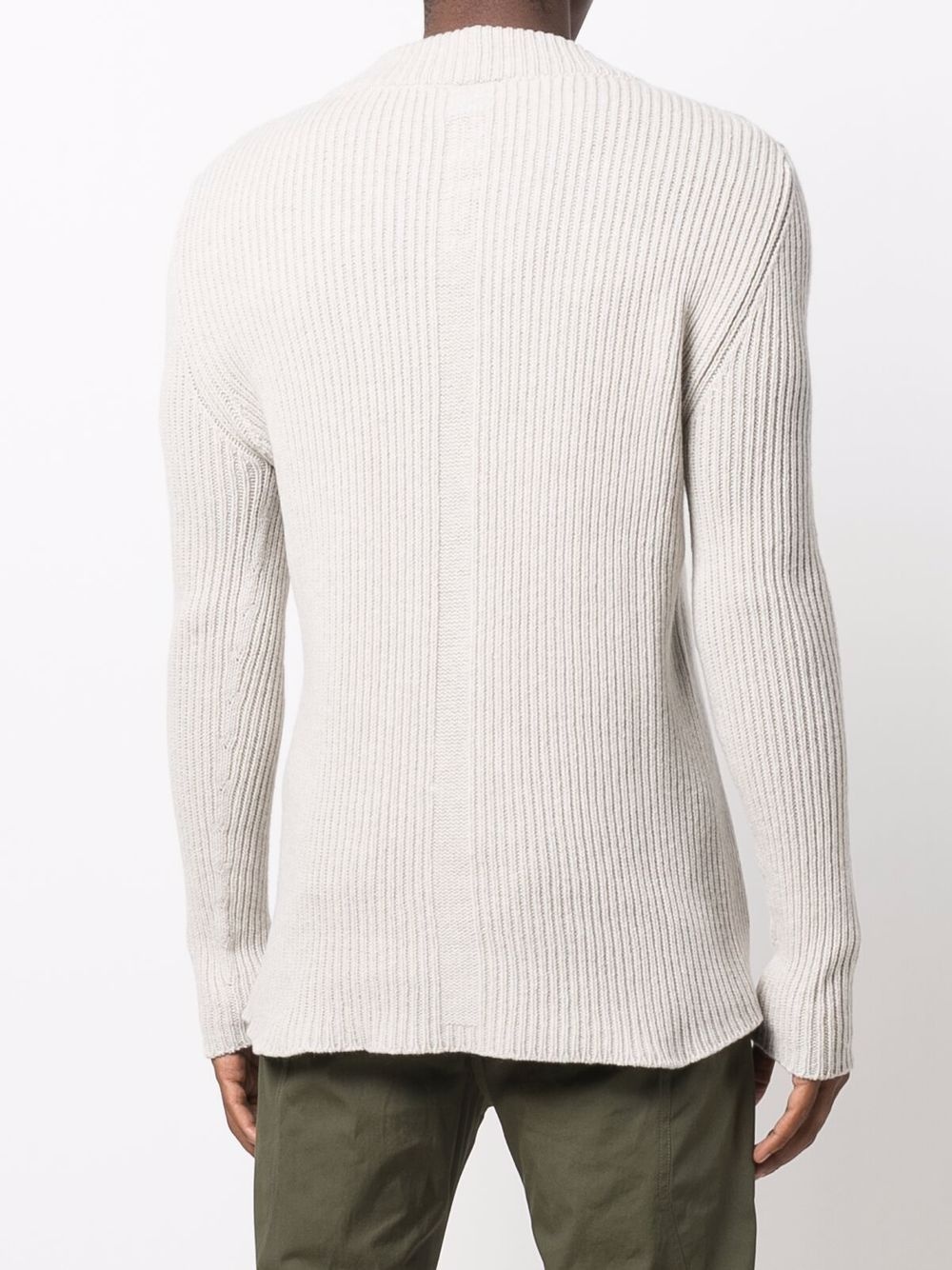 cashmere-blend ribbed knit jumper - 4