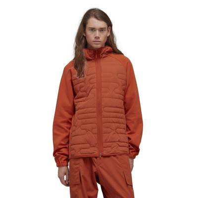 Y-3 Classic Cloud Insulated Hooded Jacket in Red outlook