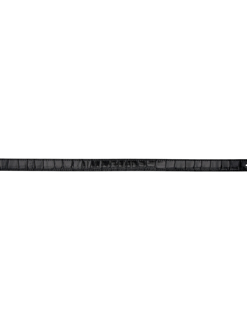 COPERNI Black Croco Logo Skinny Belt outlook