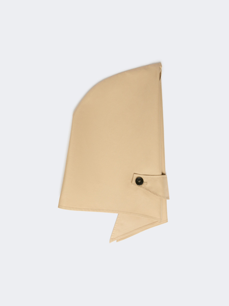 SPIGA Hat-foulard in water-repellent gabardine - BEIGE 1