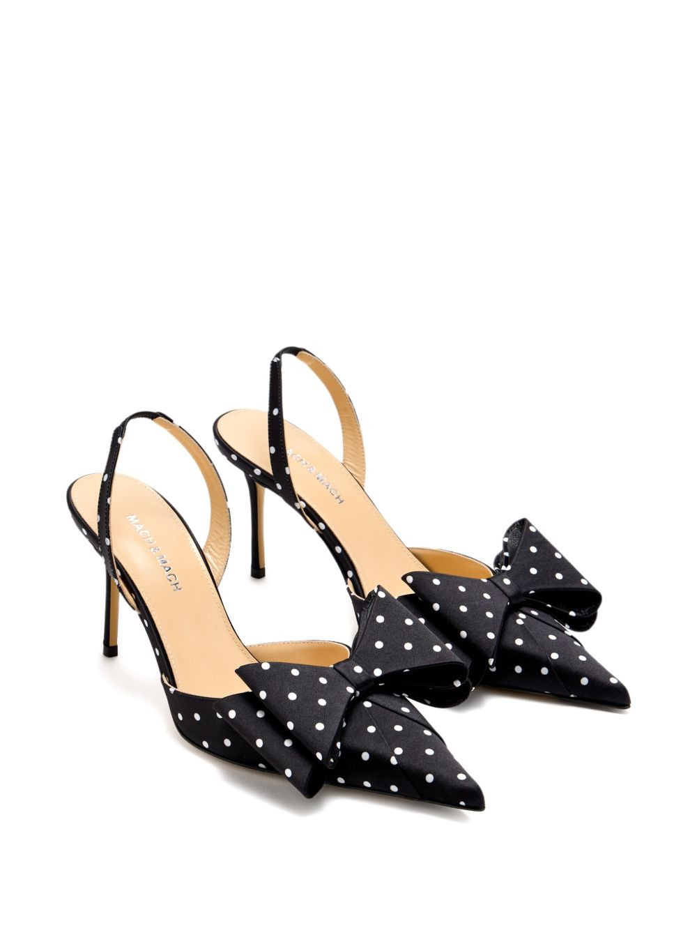 85mm polka-dot bow pumps - 2