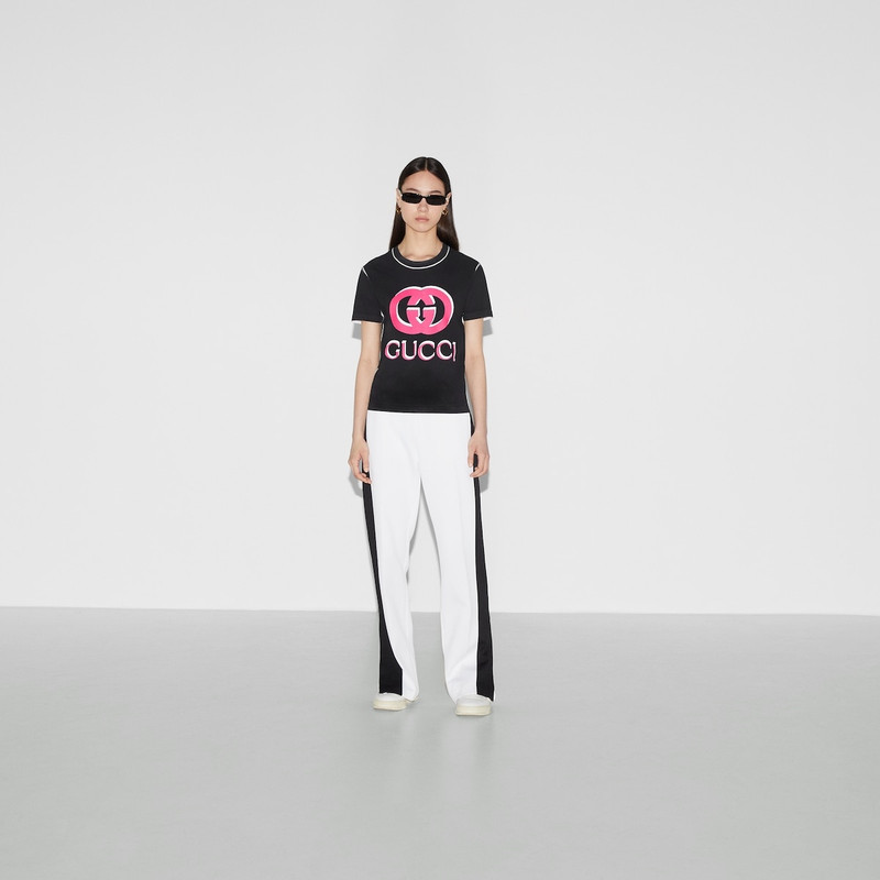 GUCCI Gucci Interlocking G print cotton T-shirt outlook