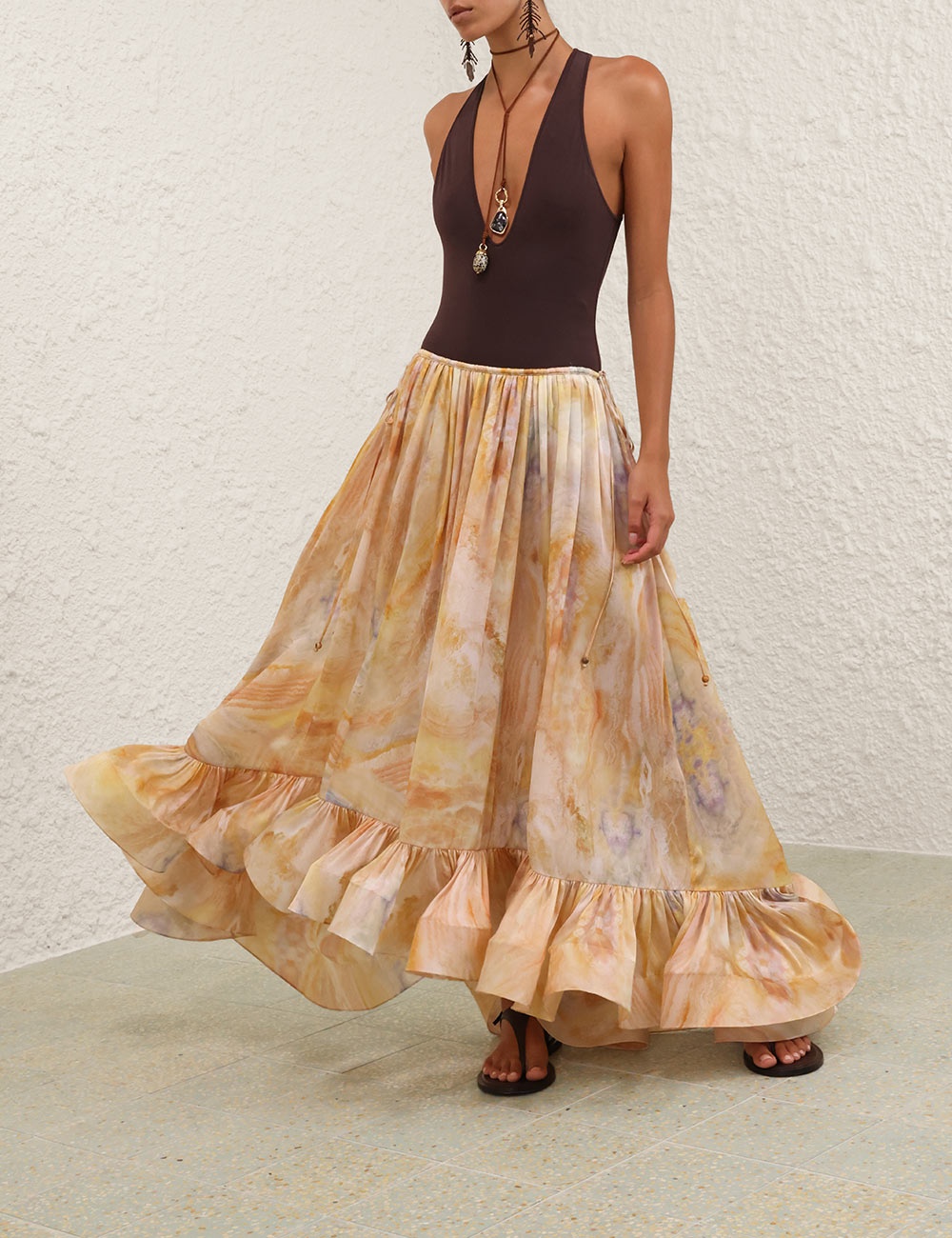 BALANCE FLOUNCE MAXI SKIRT - 7