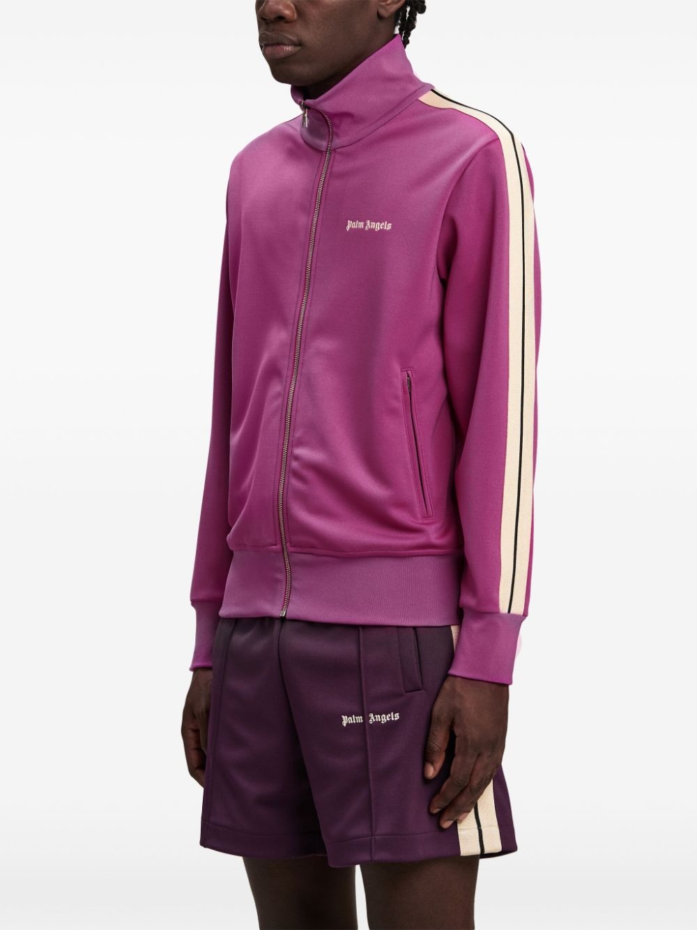 logo-print track jacket - 4