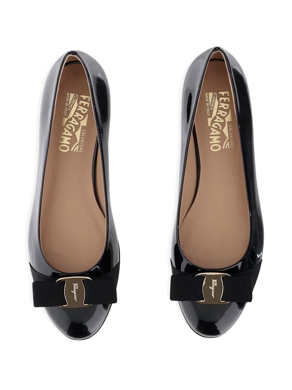 Vara-bow leather ballet shoes - 4