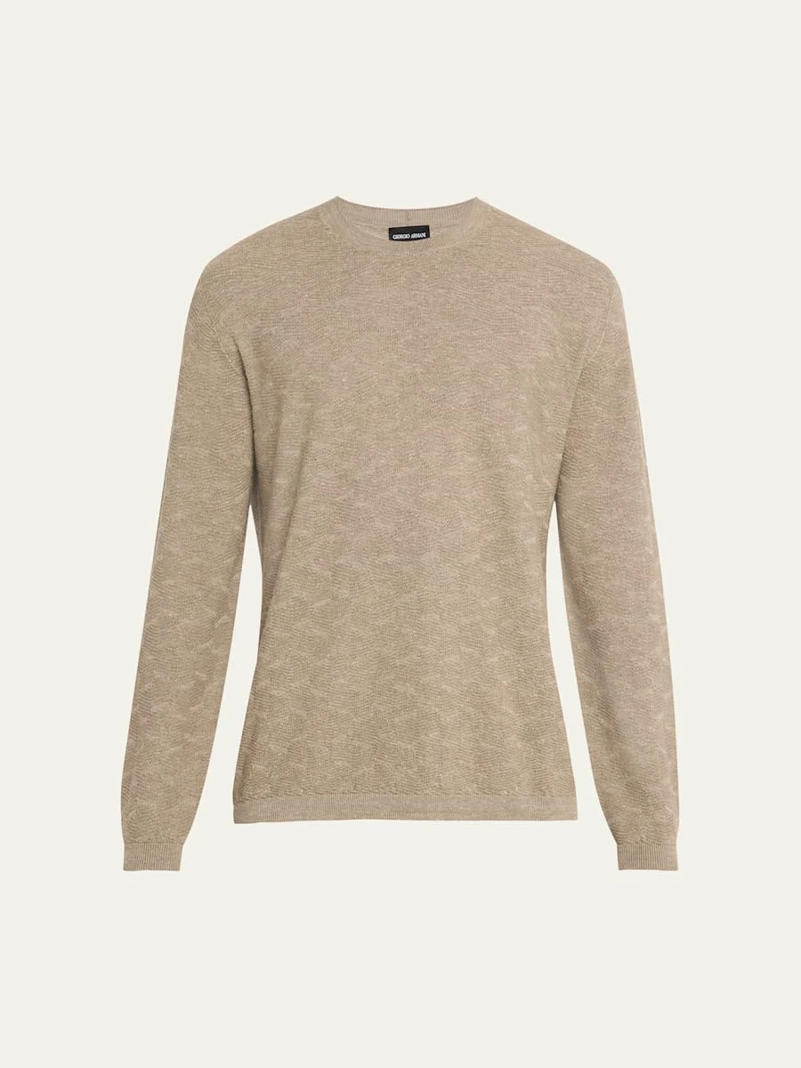 Patterned Cashmere-Blend Sweater - 1