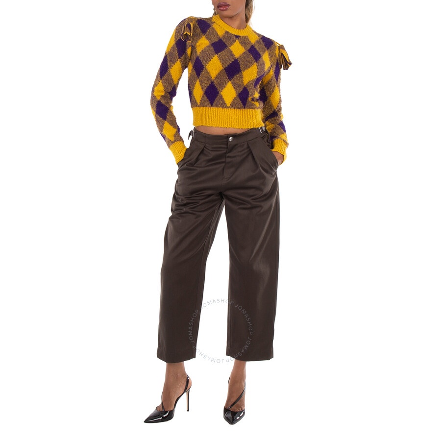 Burberry High-Waist Cropped Cotton Trousers - 4