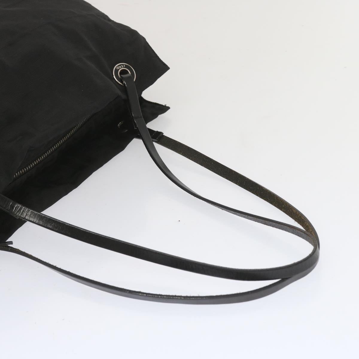 FENDI Zucca Canvas Hand Bag Black - 7