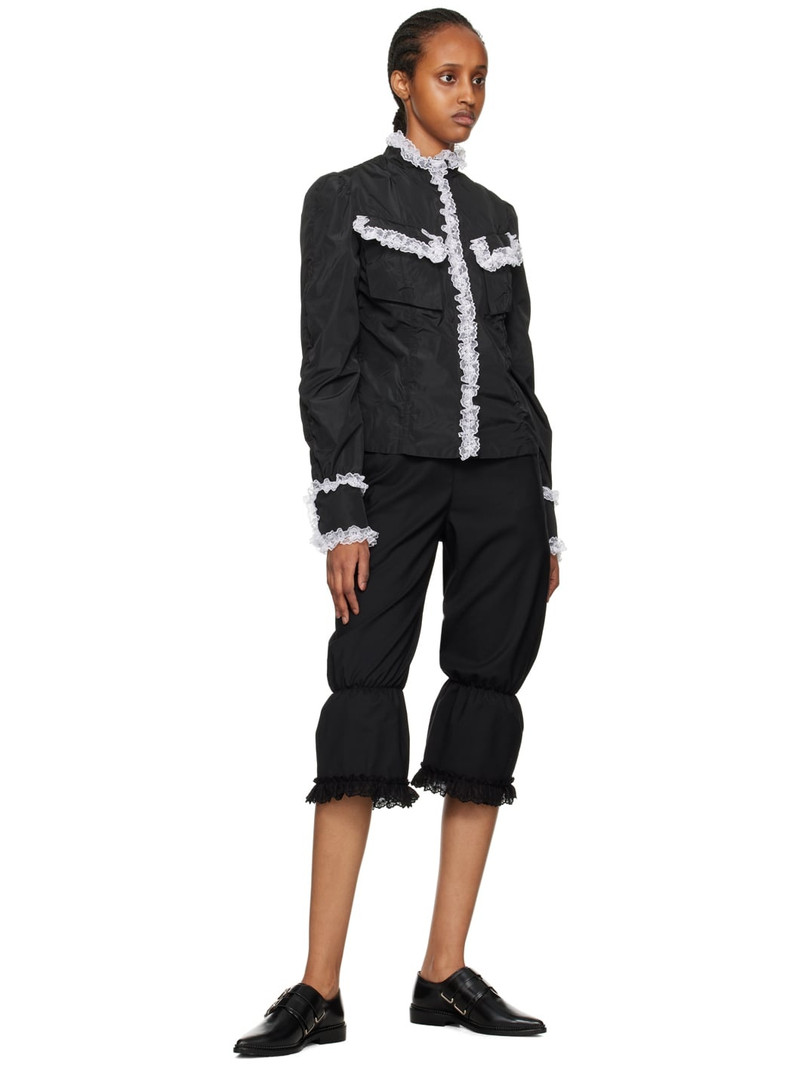 TOGA PULLA SSENSE Exclusive Black Polished Oxfords outlook