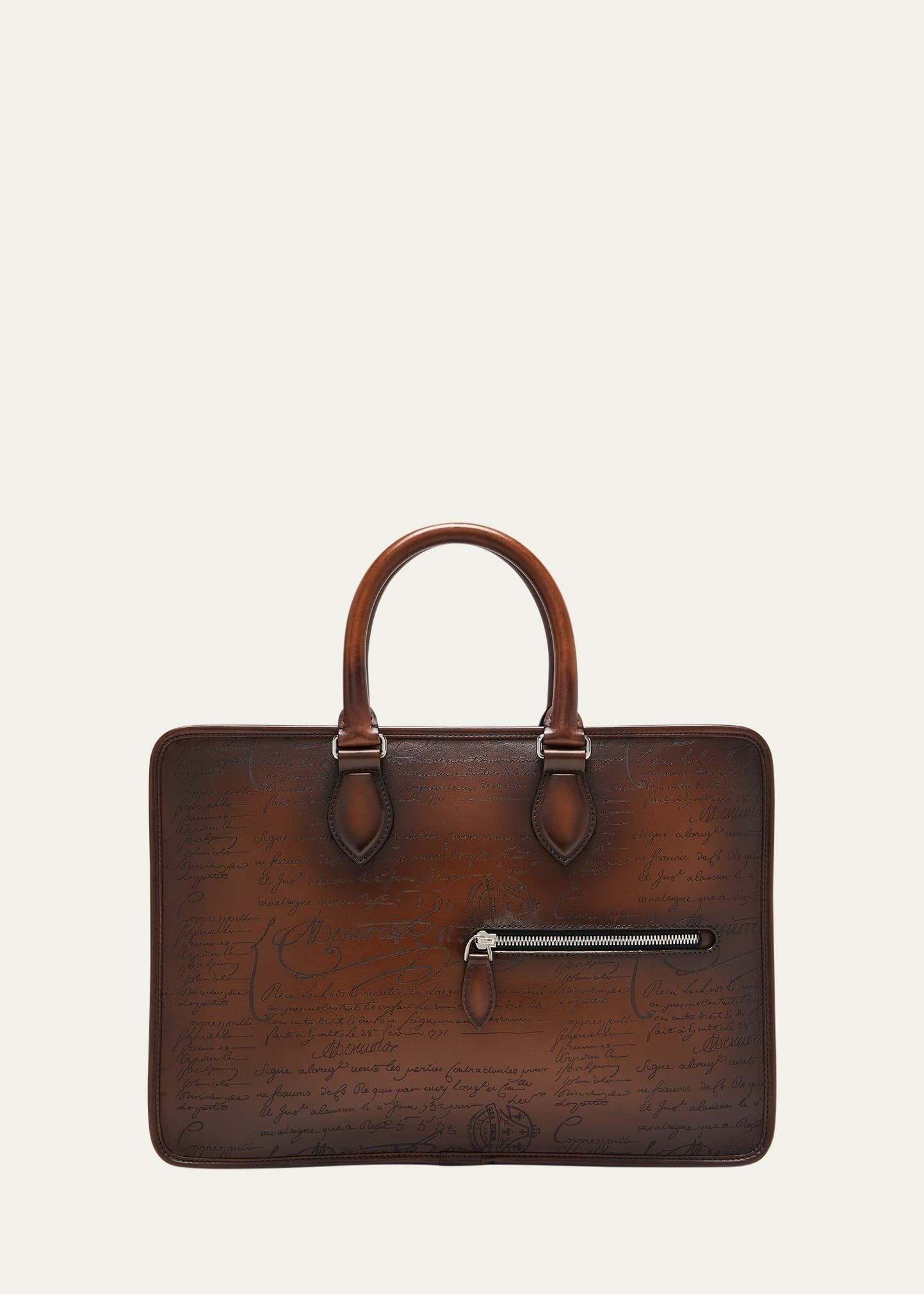 BERLUTI Jour Scritto Panelled Venezia Leather Briefcase for Men