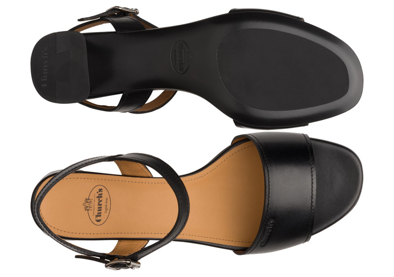 Debbie
Calf Leather Mid Heel Sandal Black 3
