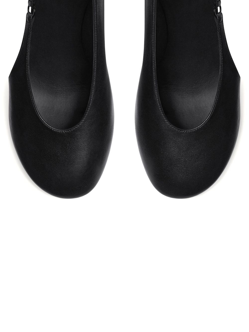 100mm Oblique leather pumps - 5