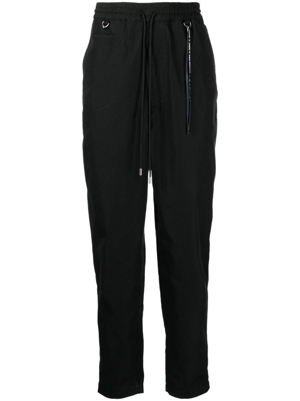 logo-print tapered-leg trousers - 1