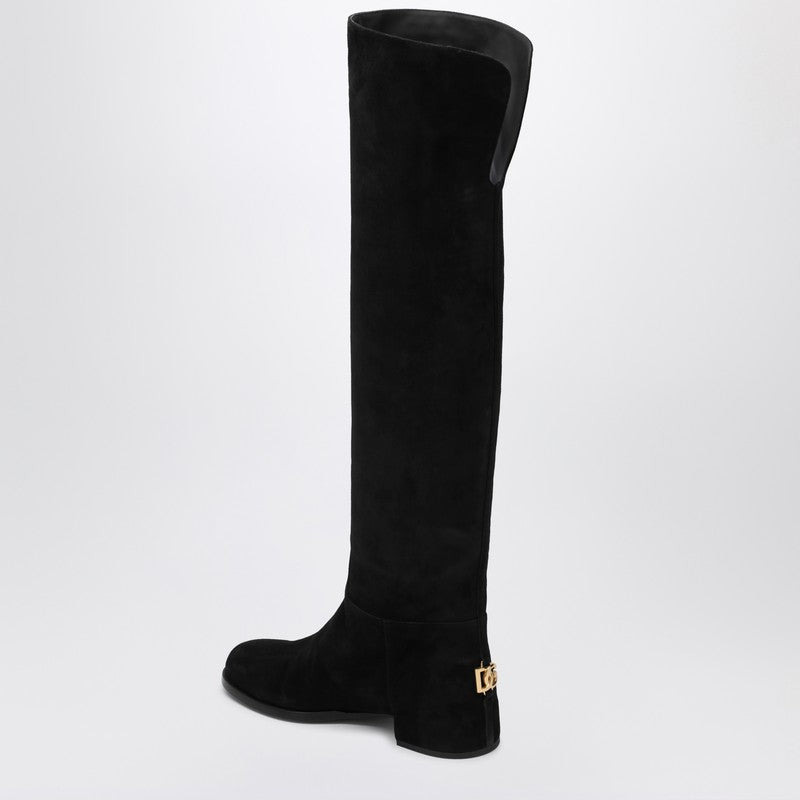 Dolce&Gabbana High Suede Boot Black Women - 2