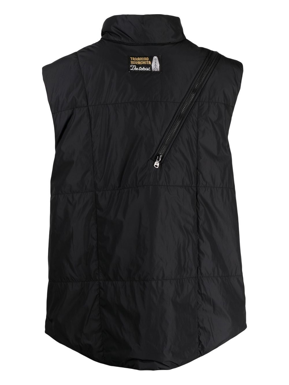 padded high neck gilet - 4