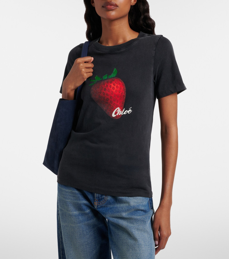 Chloé Printed cotton jersey T-shirt outlook