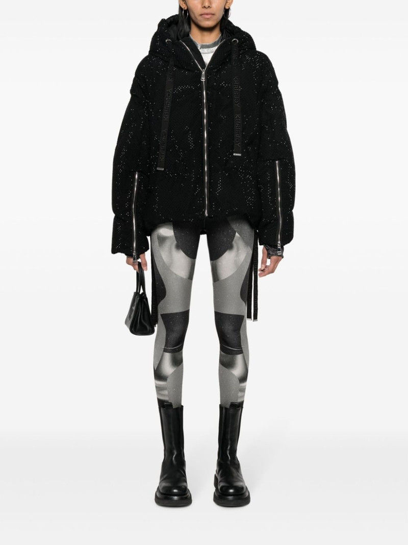 Khrisjoy Iconic rhinestone-embellished hooded puffer jacket outlook