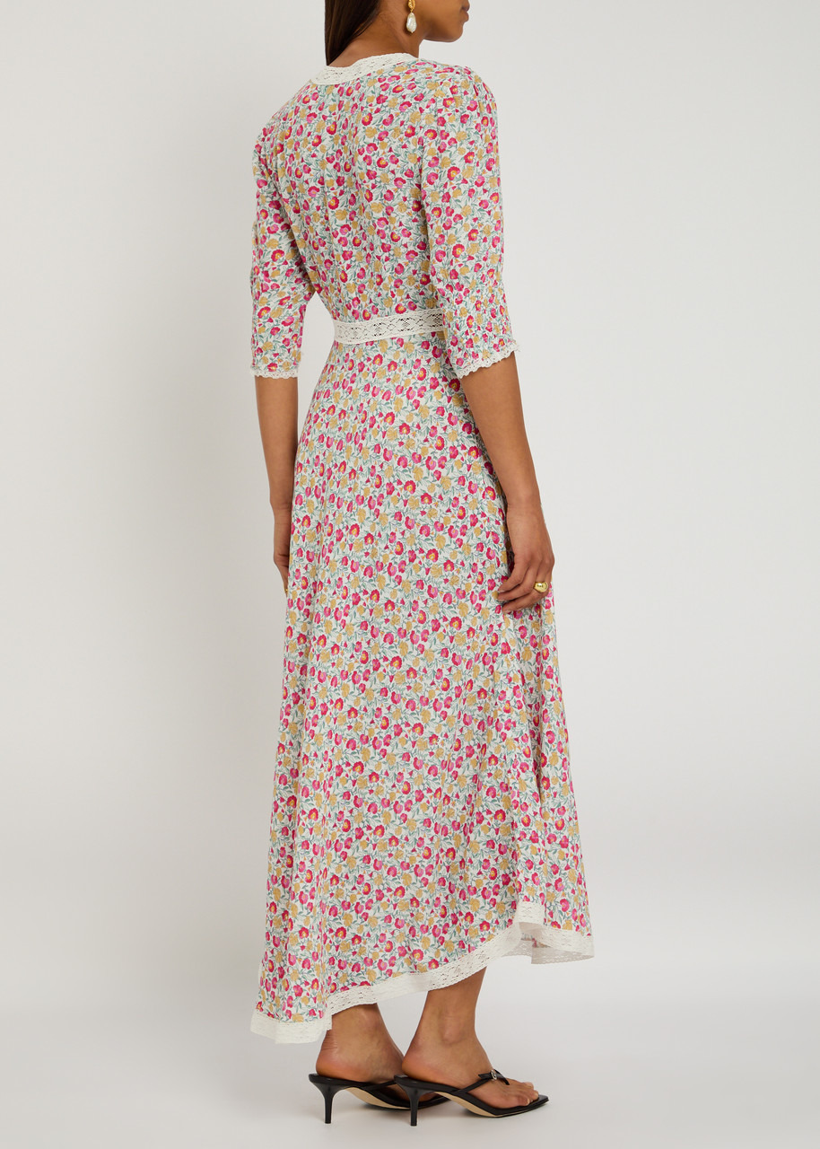 Rixo Amina Pansy Woven Midi Dress - 3
