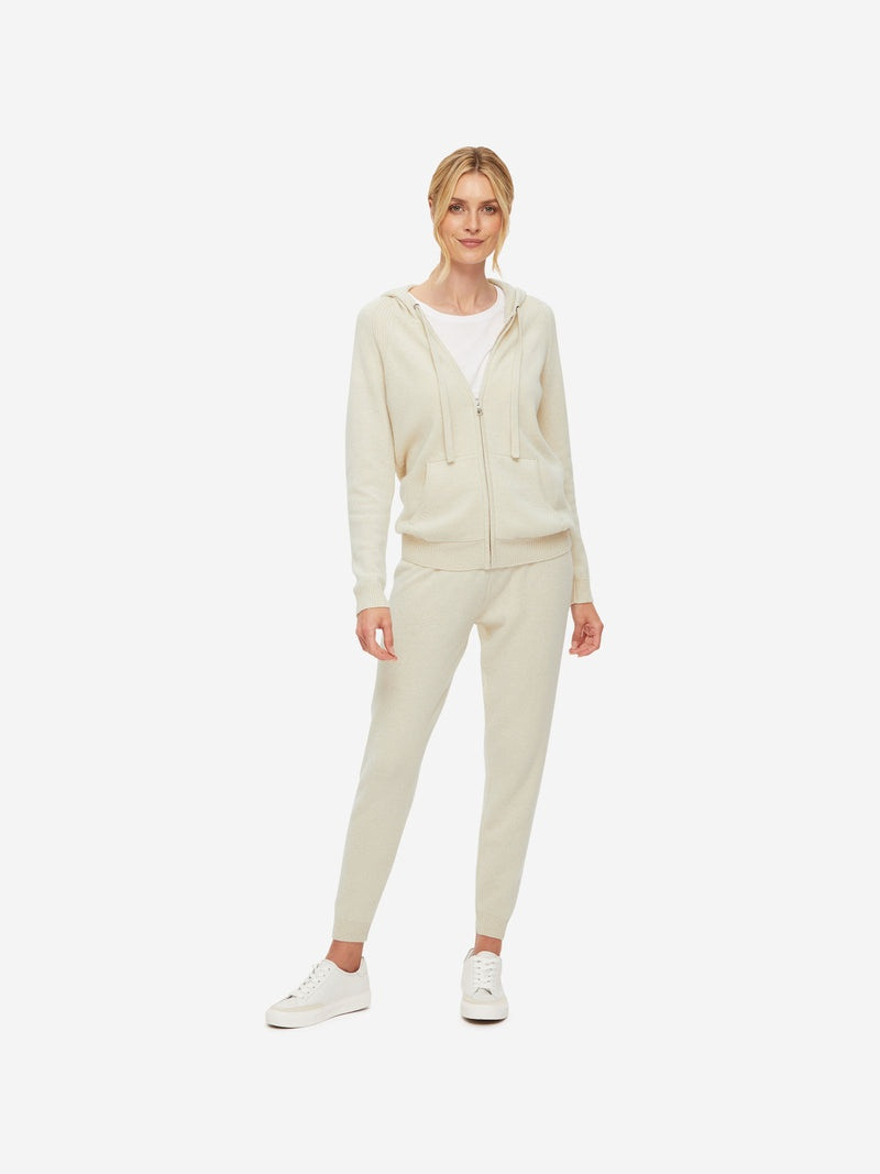 Derek Rose Women's Hoodie Daphne Cashmere Cream outlook