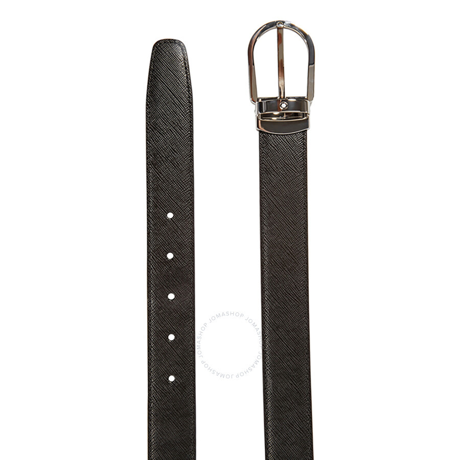 MontBlanc Reversible Leather Belt Saffiano-printed Black/Brown, Cut-to-size - 3