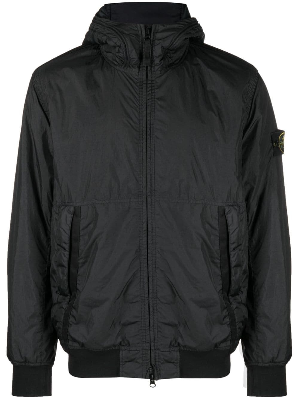 Compass-patch zip-up jacket - 1