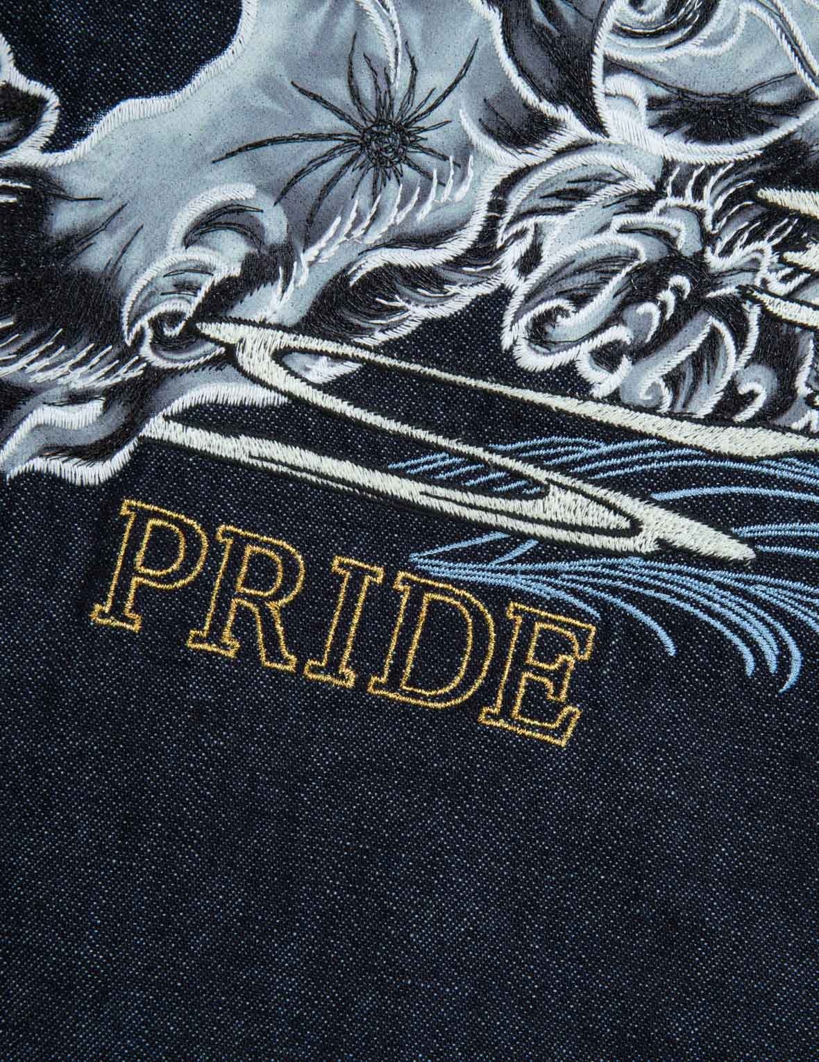 Komainu Framed Graphic Print Denim Shirt - 16