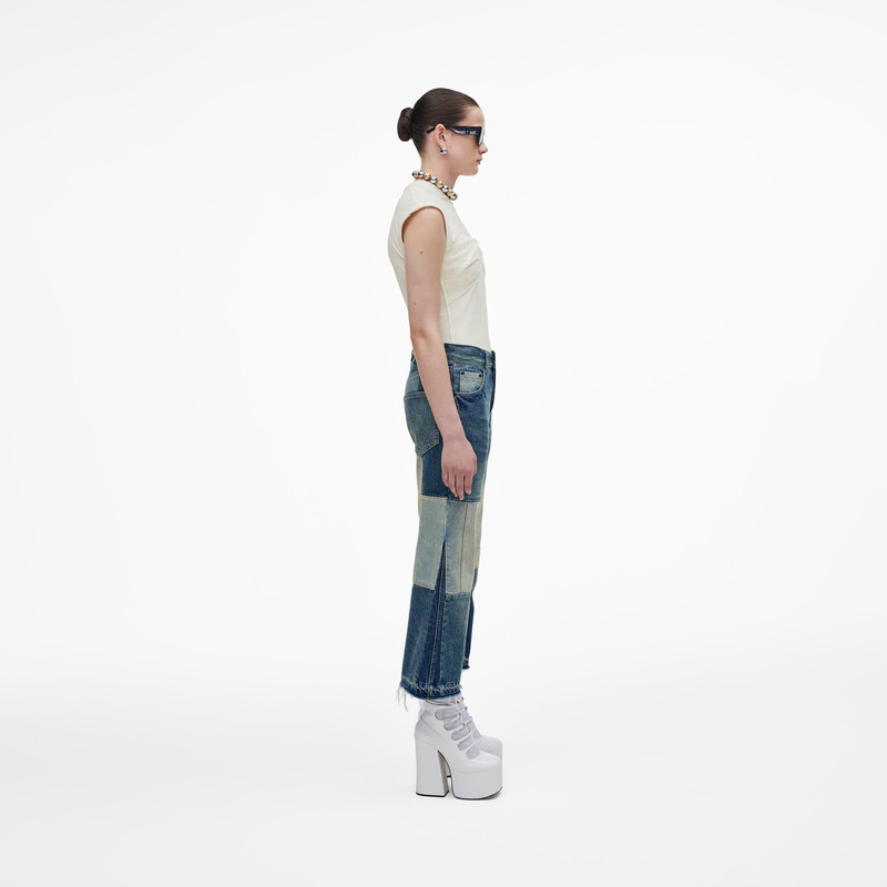 Marc Jacobs PATCHWORK DENIM CROPPED FLARE JEAN outlook
