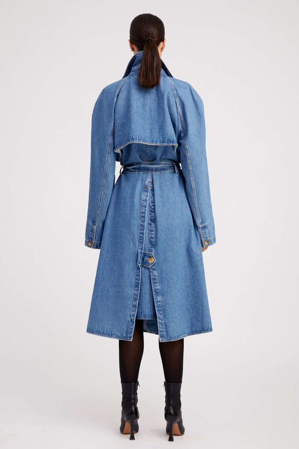 COCO DENIM TRENCH - 4